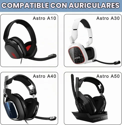 Vista 3 de Cable de repuesto para auriculares de juego Astro A40/A40TR/A10, cable auxiliar con control de volumen de 2,0 m 6,5 pies compatible con Xbox-One PC