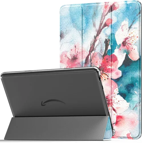 Vista 19 de MoKo - Funda para tableta Amazon Kindle Fire HD 10 (13ª generación, versión 2023) de 10.1 pulgadas, funda de piel sintética con soporte triple