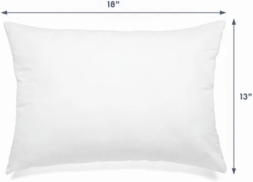 Vista 2 de Nestl Almohada para dormir 13 x 18 pulgadas, almohada para viajes, coche, escuela, lavable a máquina, algodón suave, color blanco
