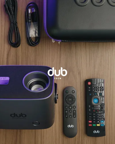 Vista 9 de Proyector DUB con aplicación de TV gratuita Android 14 FullHD Altavoz integrado WiFi y Bluetooth Enfoque automático 2 GB de RAM HDMI