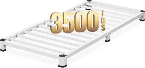 Vista 14 de NKZ Base de cama individual de 12 pulgadas, plataforma de metal resistente con patas de esquina redondas, soporte de listones de acero resistente