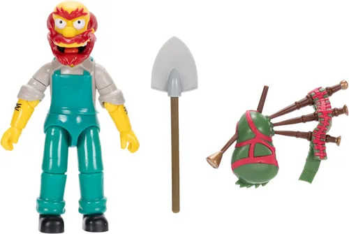 Vista 3 de JAKKS Pacific Disney - Figuras de acción de Los Simpson, paquete de 4 figuras coleccionables de 5 pulgadas de Wave 1, Homer, Bart, Groundskeeper