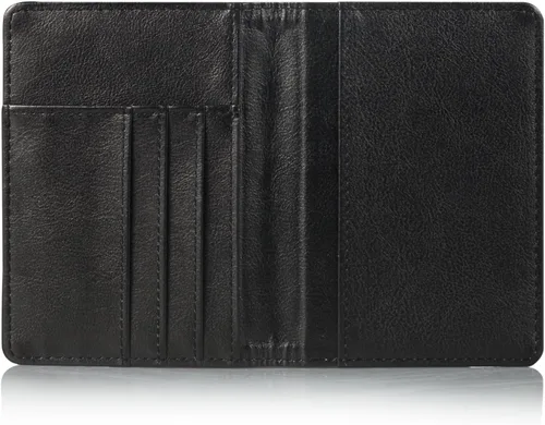 Vista 3 de Funda de piel sintética para pasaporte, con bloqueo RFID, tarjetero para mujeres y hombres, 01 no tocar, Cartera Rfid