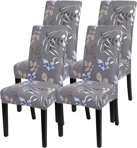 Vista 86 de SearchI Juego de 2 fundas elásticas para sillas Parsons de comedor, fundas elásticas con estampado de elastano, extraíbles, lavables, fundas