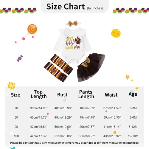 Vista 9 de URMAGIC Baby Girls My 1st Halloween Outfits Costumes Tutu Skirt Sets Pumpkin Ghost Outfits Newborn Romper Tulle Skirt
