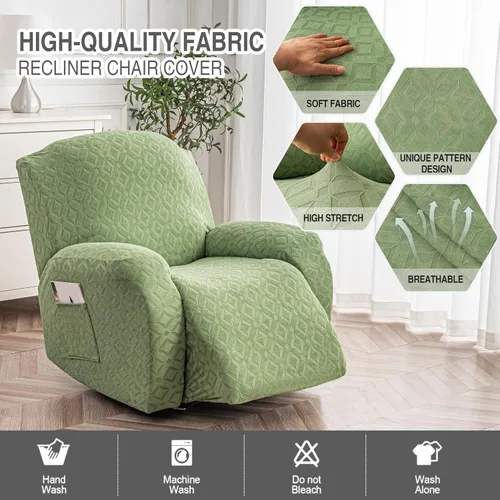 Vista 218 de Gennia Funda Impermeable para Silla Reclinable, Fundas Elásticas para Sofá Reclinable con Bolsillos, Fundas Lavables para Silla Reclinable Lazy Boy
