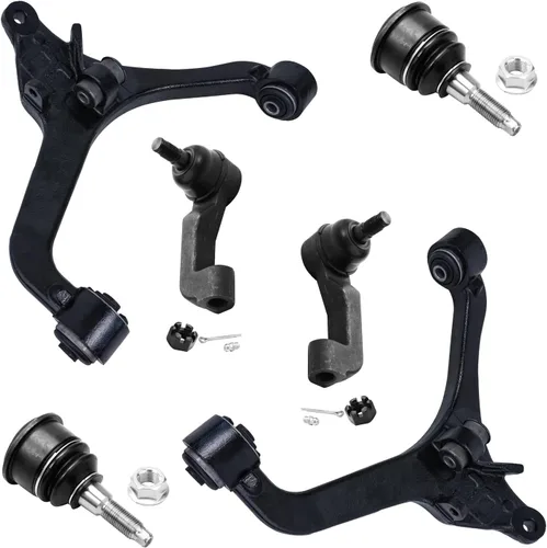 Vista 95 de Detroit Axle - Kit de extremo delantero para Chrysler 300 Dodge Charger 2011-2023 Challenger, 2 Lower Rearward Control Arms 2 Outer Tie Rods 2