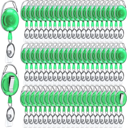Vista 18 de Laumoi - 80 clips retráctiles para carretes de identificación Negro