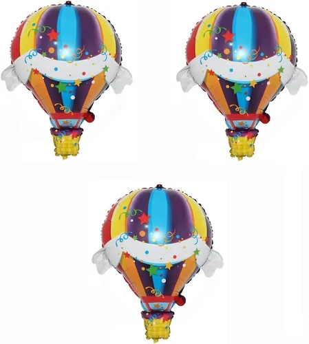 Vista 3 de Morndew 2 globos de aluminio para fiestas temáticas de viajes por el mundo, baby shower, fiesta de cumpleaños, decoración de fiesta de boda