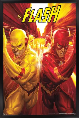 Vista 9 de Trends International DC Comics - The Flash and The Reverse Flash - Race Wall Poster, 14.725" x 22.375", Barnwood Framed Version