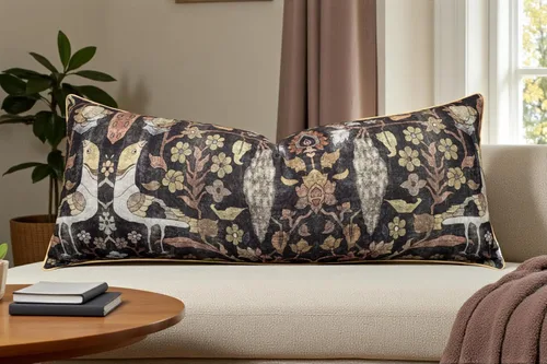 Vista 13 de Funda de almohada vintage con estampado floral de rosas de 20 x 20 pulgadas Ramo de rosas corales y rosas sobre flameado blanco roto, ribete