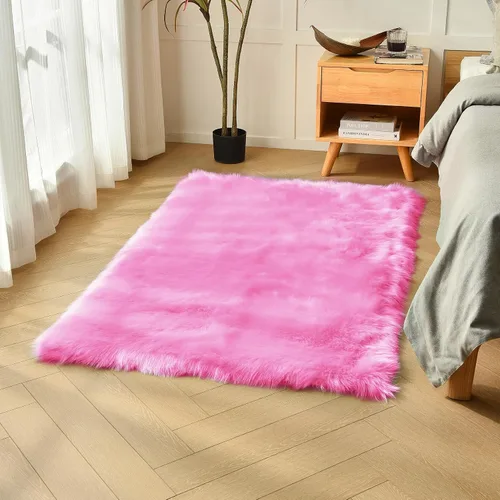 Vista 9 de duduta - Alfombra de pelo sintético de lana de oveja beige 2x3 pies, suave y esponjosa, funda para silla de pelo mullido, alfombra pequeña