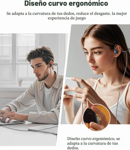 Vista 8 de Auriculares de oreja abierta de 0.138 in con micrófono, conexión USB de 0.138 in+conexión USB, auriculares con cable de conducción de aire