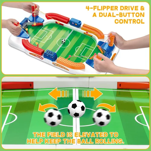 Vista 2 de Mini juego de mesa de futbolín para niños, juego de fútbol, regalos para niños, juguete de fútbol para deportes de interior, sala