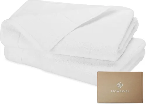 Vista 3 de BIOWEAVES 100% Algodón Orgánico 700 GSM Suave Juego de Toallas Premium de 6 Piezas Certificado GOTS, 2 Toallas de Baño, 2 Toallas de Mano y 2 Paños