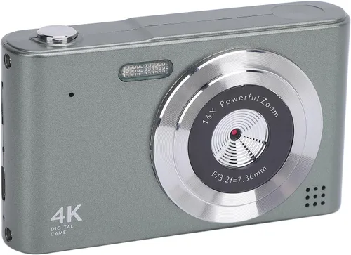 Vista 13 de Cámara digital, cámara de vlogging 4K 48MP, cámara digital de apuntar y disparar con flash, pantalla de 2.4 pulgadas, cámara pequeña compacta