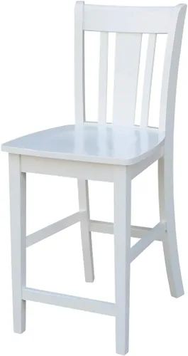 Vista 15 de Taburete de comedor de madera maciza San Remo - Altura del asiento de 24 pulgadas, sin terminar