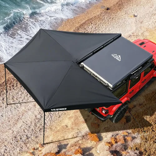 Vista 9 de WildFinder Toldo retráctil para automóvil de 8.2 x 6.6 pies, parasol impermeable para SUV