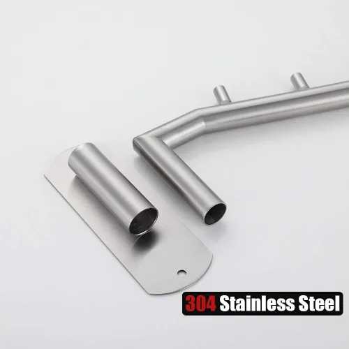 Vista 6 de JQK - Percha plegable para colgar en la pared, gancho de acero inoxidable con soporte para brazo oscilante, sistema colgante de ropa, organizador