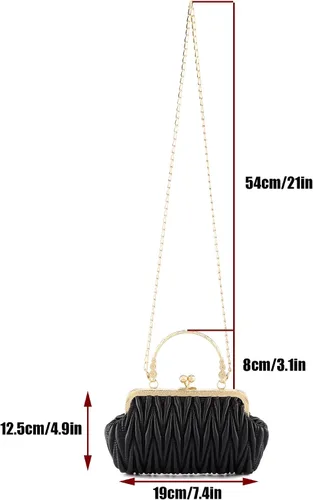 Vista 2 de Ayliss Bolso de noche para mujer, elegante bolso de hombro para novia, boda, fiesta, graduación, bolso formal
