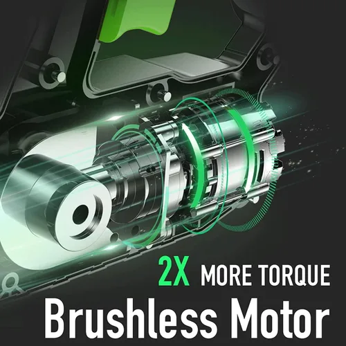 Vista 3 de SOYUS Motosierra inalámbrica sin escobillas de 40 V y 16 pulgadas con batería y cargador, motosierra a pilas con tensión automática y lubricación