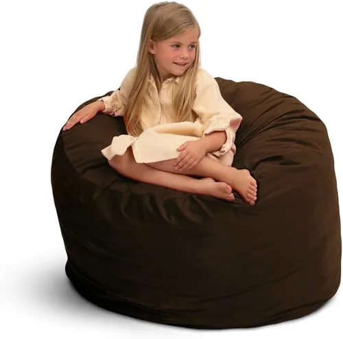 Vista 18 de ULTIMATE SACK Puf de gran tamaño de 3 pies para adultos, funda de piel