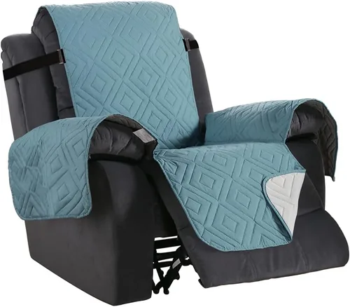 Vista 43 de H.VERSAILTEX Funda reversible para silla, protector de muebles antideslizante, resistente al agua, con correas elásticas de 2 pulgadas