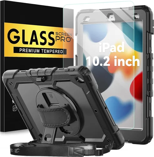 Vista 11 de BLOSOMEET Bonita funda para iPad de 9ª generación 2021 de 10.2 pulgadas con protector de pantalla de vidrio templado y soporte para bolígrafo, funda