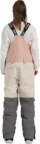 Vista 2 de GSOU SNOW Pantalones de esquí para mujer, overol con peto de nieve, impermeable, resistente al viento, aislado, correa ajustable, cálido