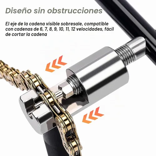 Vista 3 de Herramienta de cadena de bicicleta, interruptor de cadena para cadenas de bicicleta de 6 a 12 velocidades Bike chain breaker with spare pin, chain