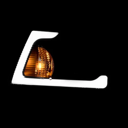 Vista 8 de AJP Distributors Conjunto de faros LED DRL de carcasa negra + juego de lámparas de señal de parachoques de esquina transparente compatible/reemplazo