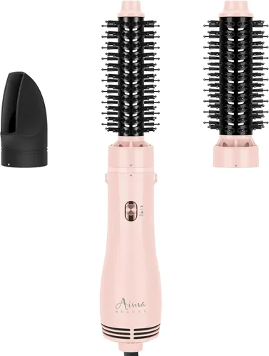 Vista 10 de Aima Beauty Juego de cepillos para secador de pelo, cepillo redondo 4 en 1 que añade brillo, suavidad, rizo y volumen para cabello corto a mediano