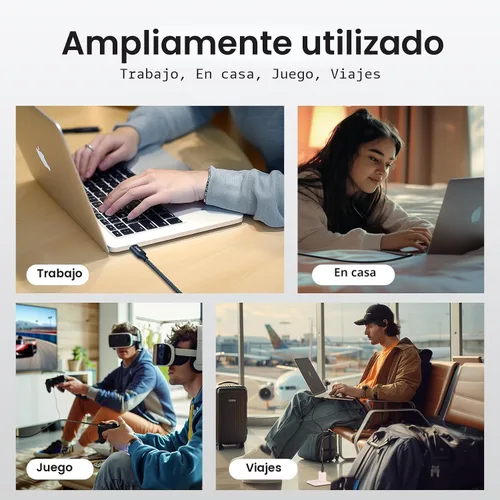 Vista 7 de etguuds Cable USB C a USB C de 240 W de 3 pies, paquete de 2 cables C a C Negro