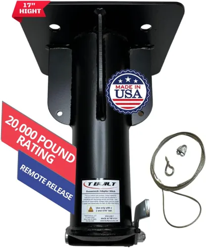 Vista 8 de T built 17" quinta rueda para cuello de cisne adaptador Hitch