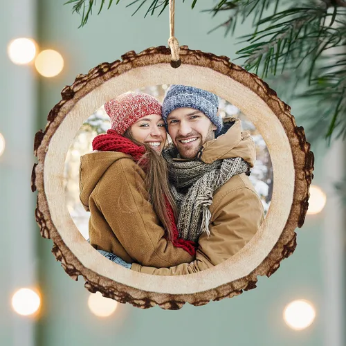 Vista 17 de Adorno de Navidad personalizado de Let's Make Memories - Sube tu foto - Adorno navideño conmemorativo 2025 para familia, pareja, amigo - Foto