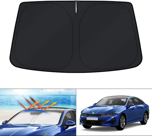 Vista 200 de KUST Parasol para parabrisas para BMW X1 F48 2016, 2017, 2018, 2019, 2020, 2021, 2022, accesorios de ajuste personalizado, parasol plegable