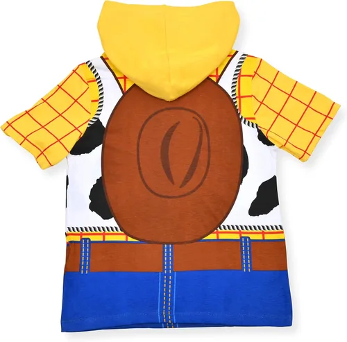 Vista 2 de Disney Toy Story - Camiseta con capucha para niños, diseño de Toy Story, diseño de Buzz Lightyear y Sheriff Woody