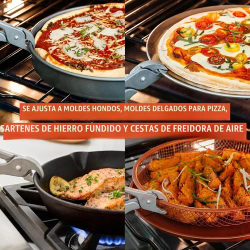 Vista 6 de Chef Pomodoro Pinza para bandeja de pizza resistente, alicates para bandeja