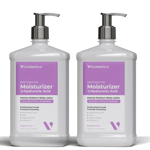Vista 7 de VitaMedica Hidratante corporal de ácido hialurónico para piel crepey y envejecida, hidratación reafirmante, 24 horas, fórmula de grado profesional
