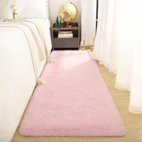 Vista 25 de DETUM Alfombra pequeña de 2 x 3 pies para dormitorio, Kicthen entrada, pasillo, lavable, antideslizante, color borgoña, alfombras de felpa