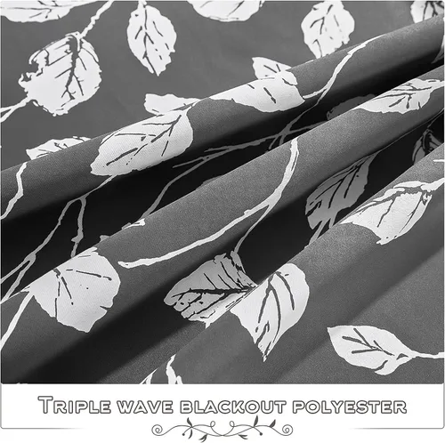 Vista 6 de KGORGE Cortinas opacas para sala de estar, aislamiento térmico, cortinas insonorizadas y cortinas estilo rústico estilo bohemio para cocina