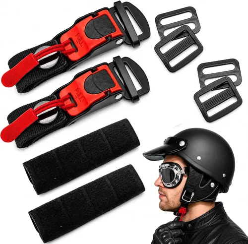 Vista 16 de Helmet Quick Release Buckle Kit, Metal Helmet Chin Strap Adapter, Compatible with Classic D-Rings Helmet