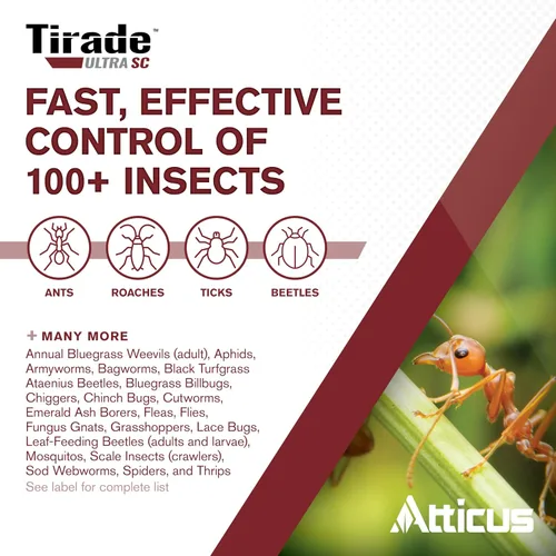 Vista 3 de Insecticida Atticus Tirade Ultra SC (8.1 fl oz) - Concentrado de beta-ciflutrina