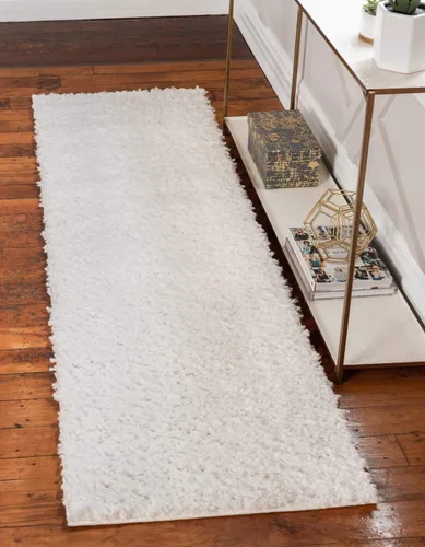Vista 342 de Unique Loom Colección Davos Shag - Alfombra Lino