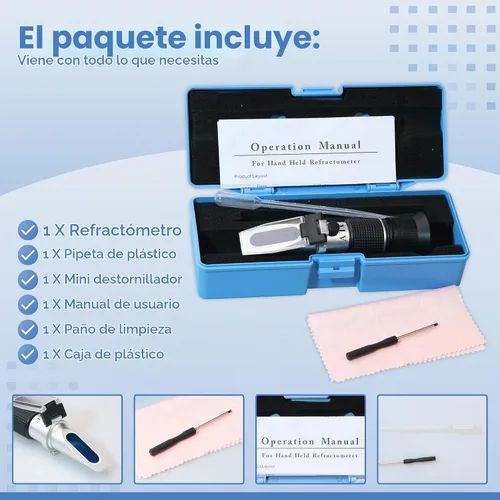 Vista 5 de Refractómetro 0-90% Brix con ATC – Medición precisa del contenido de azúcar para miel, fruta, jarabe de arce y bebidas – Ideal para elaboración