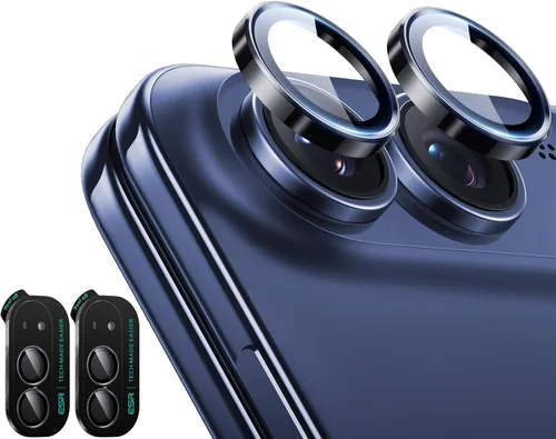 Vista 15 de ESR Protector de lente de cámara para iPhone 15 Pro Max/15 Pro, paquete de Negro