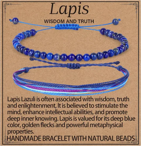 Vista 57 de LPBeads Pulsera de piedra natural hecha a mano de tamaño ajustable