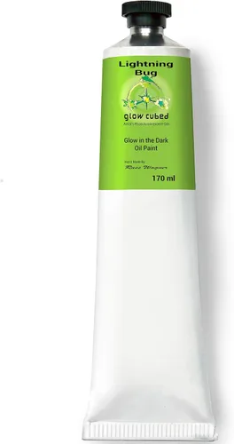 Vista 35 de Pintura al óleo profesional que brilla en la oscuridad Artista Pintura al óleo luminiscente fosforescente autoluminosa Glow Cubed