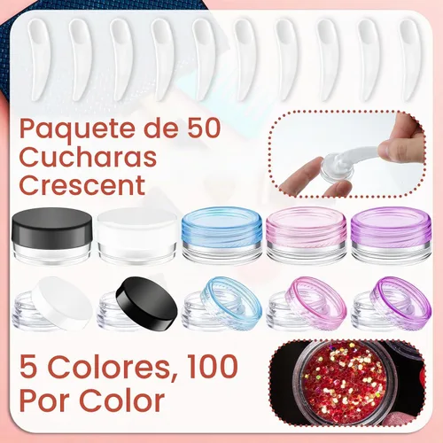 Vista 3 de Jinei 500 recipientes de muestra de 0.1 fl oz con tapas, tarros cosméticos