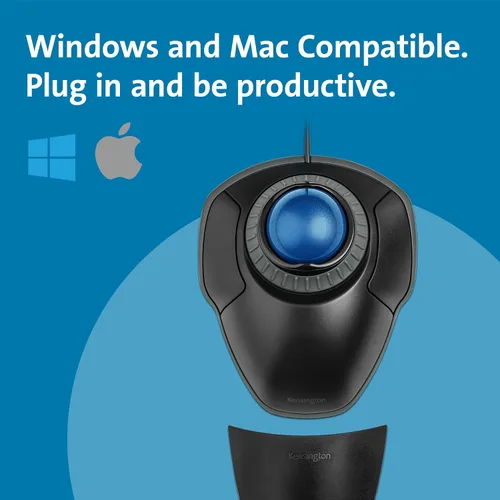 Vista 6 de Kensington Orbit Trackball Mouse con anillo de desplazamiento (K72337US), 4 1/2X5 1/2X2